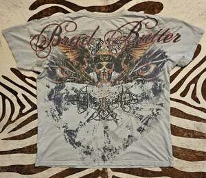 Brad Butter Graphic Skull Panther T-Shirt Size L Made In USA
